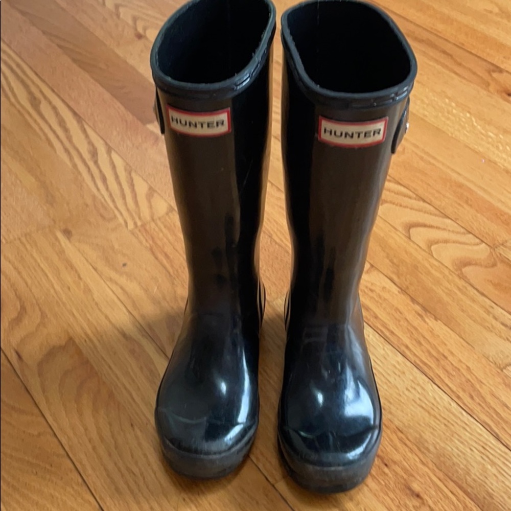 Kids size 2 black Hunter Boots